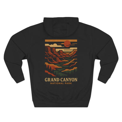 Three-Panel Fleece Hoodie - grand canyon nation (Front+Back) - Three-Panel Fleece Hoodie