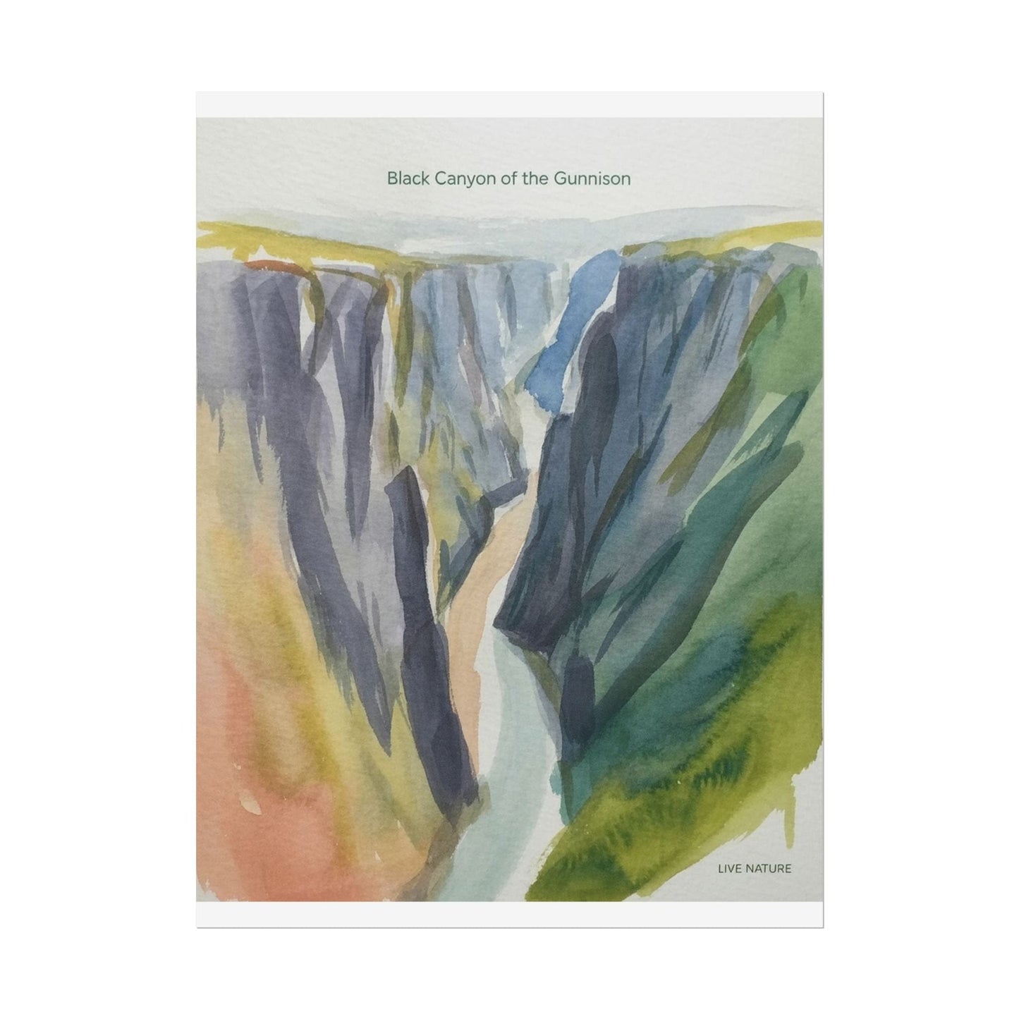 Black Canyon of the Gunnison Watercolor Art Print