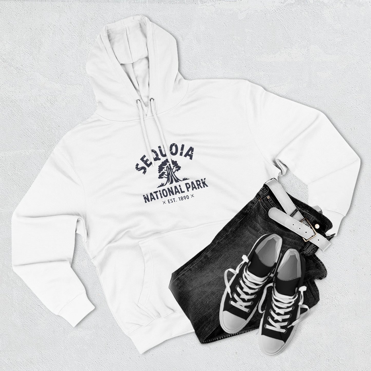 Sequoia National Park Fleece Hoodie Combed Cotton