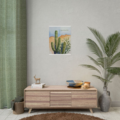Saguaro National Park Watercolor Cactus Art Print