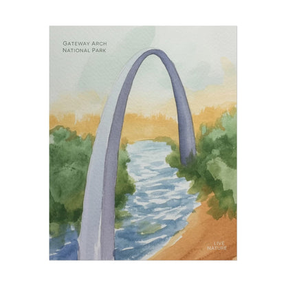 Gateway Arch National Park Watercolor Poster Print