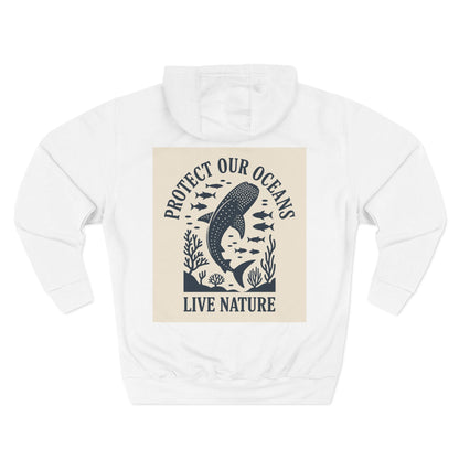 Live Nature Fleece Hoodie Ring Spun Cotton Design