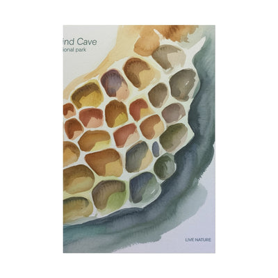 Wind Cave National Park Watercolor Poster Print