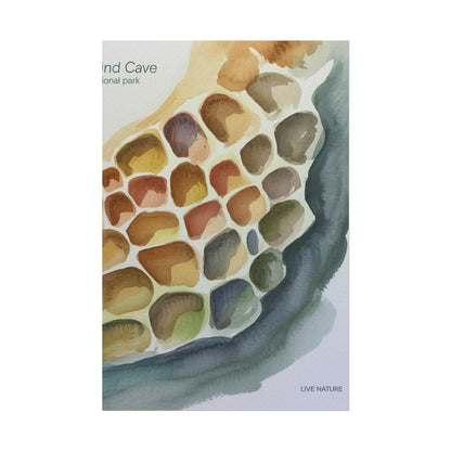 Wind Cave National Park Watercolor Poster Print