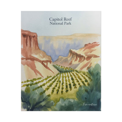 Capitol Reef National Park Watercolor Landscape Print