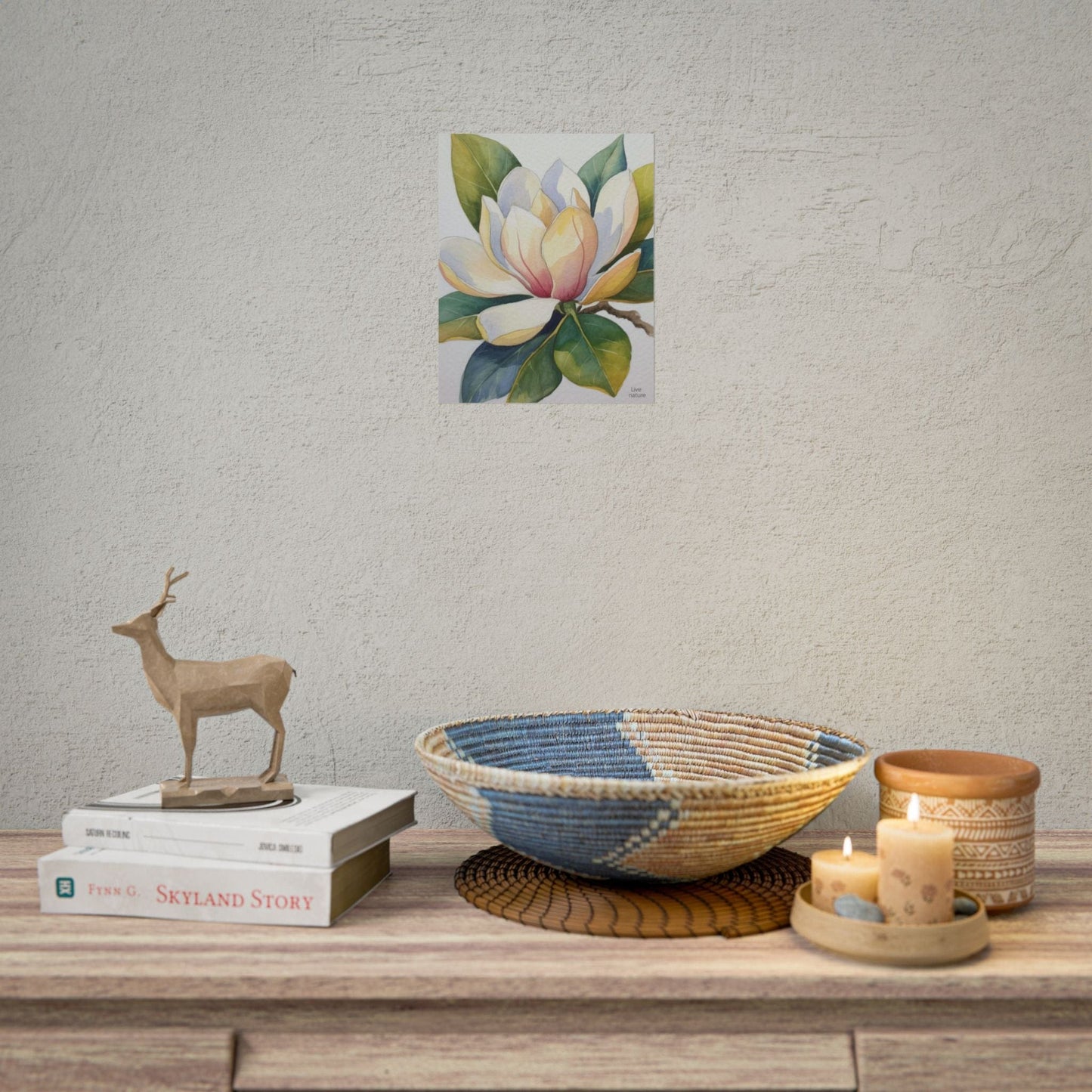 Magnolia Blossom Watercolor Print Fine Art Poster
