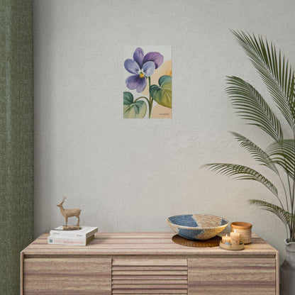 Prairie Violet Botanical Art Print - Live Nature Design