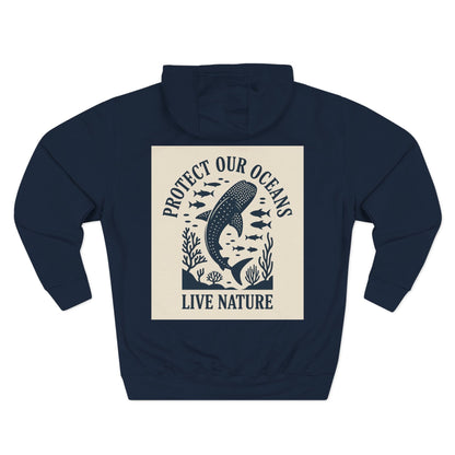 Live Nature Fleece Hoodie Ring Spun Cotton Design