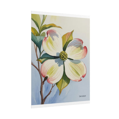 North Carolina Dogwood Watercolor Art Print