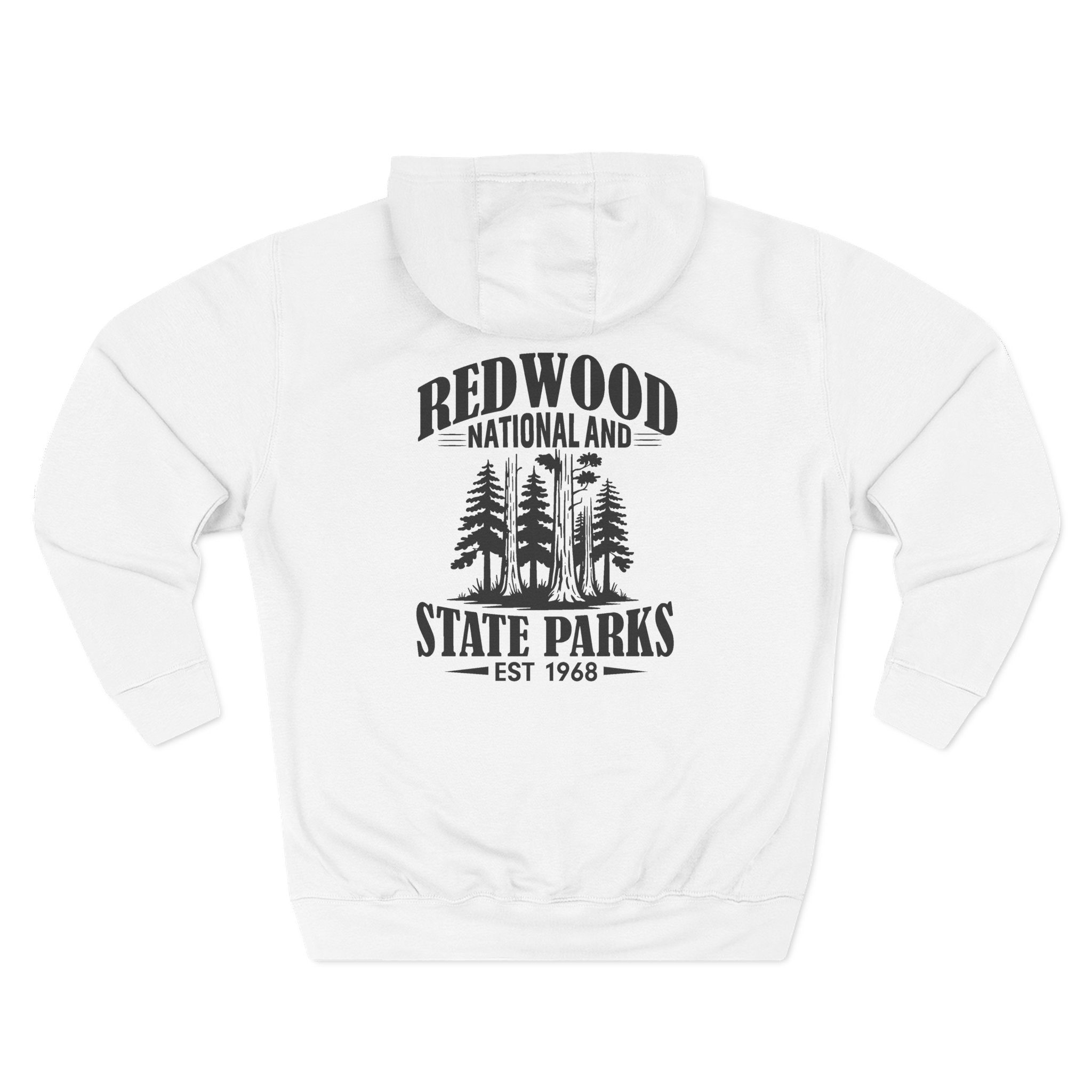 Redwood State Parks Graphic White Hoodie
