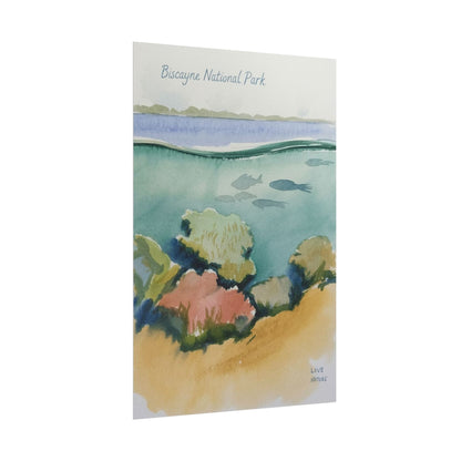 Biscayne National Park Underwater Watercolor Print