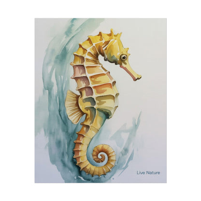 Seahorse Watercolor Art Print 'Live Nature' Design