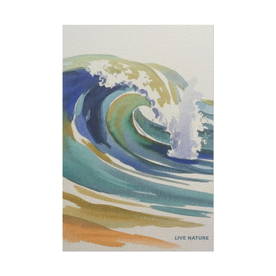 Wave Watercolor Art Print 'Live Nature' Design