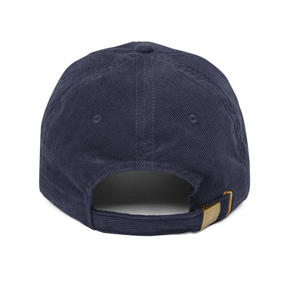 Orca Embroidered Navy Corduroy Baseball Cap