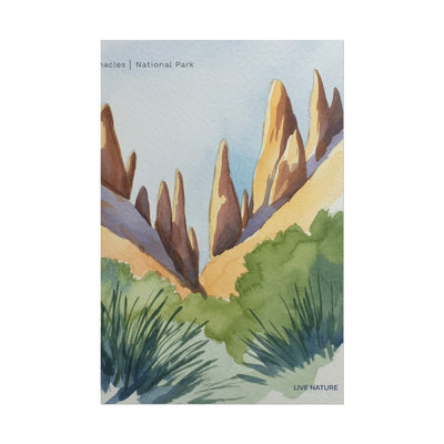 Pinnacles National Park Watercolor Art Print