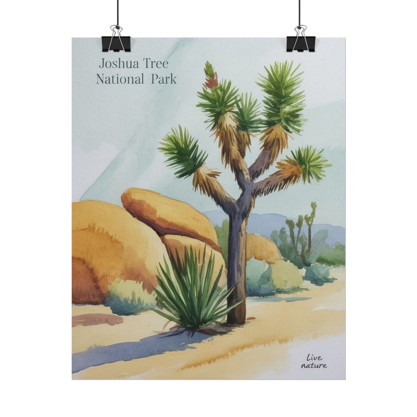 Joshua Tree National Park Watercolor Art Print