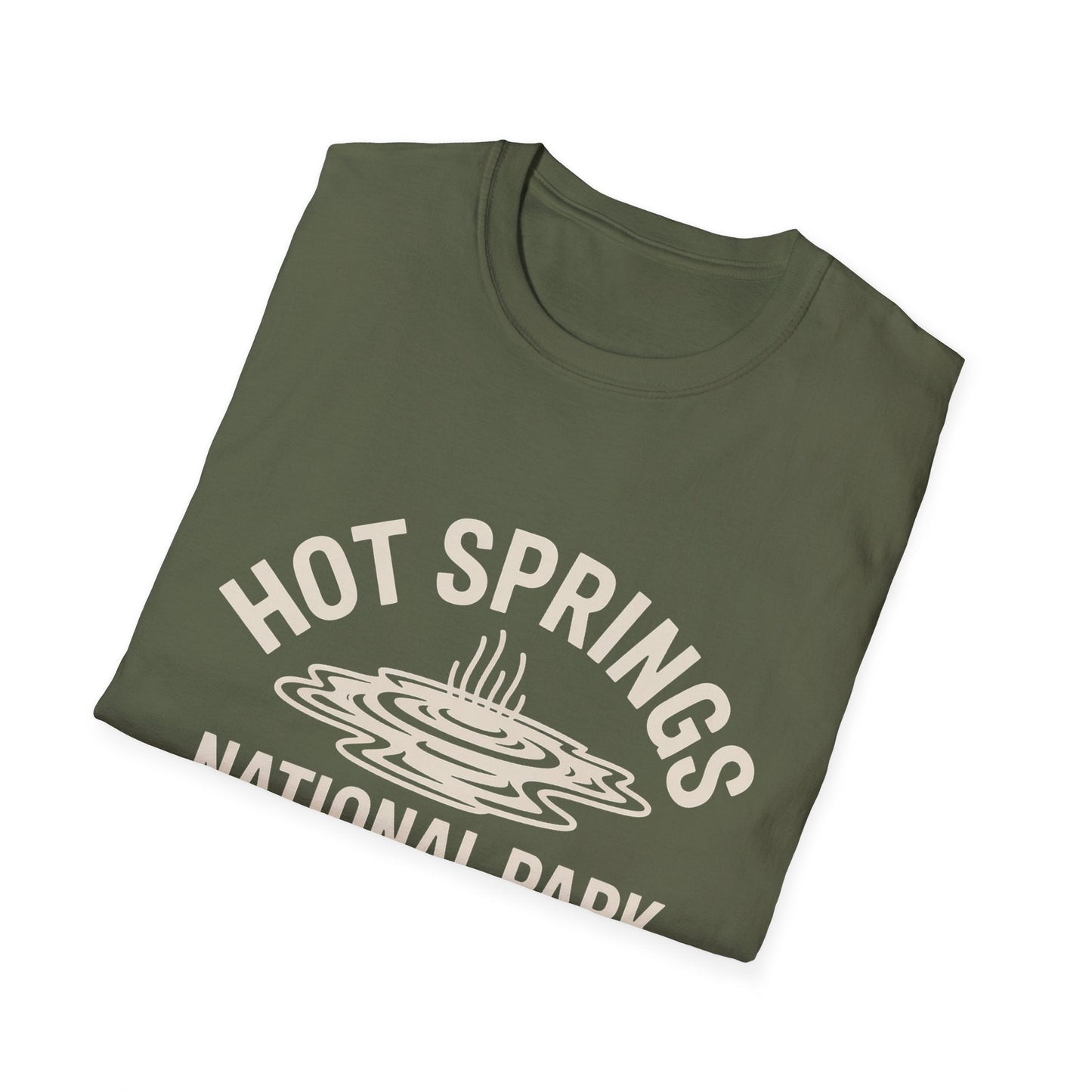 Hot Springs National Park Logo T-Shirt - White Cotton