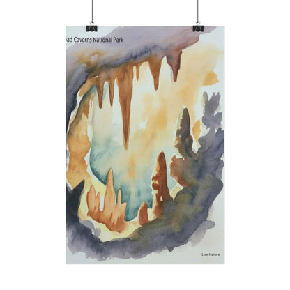 Carlsbad Caverns Watercolor Print Fine Art Poster