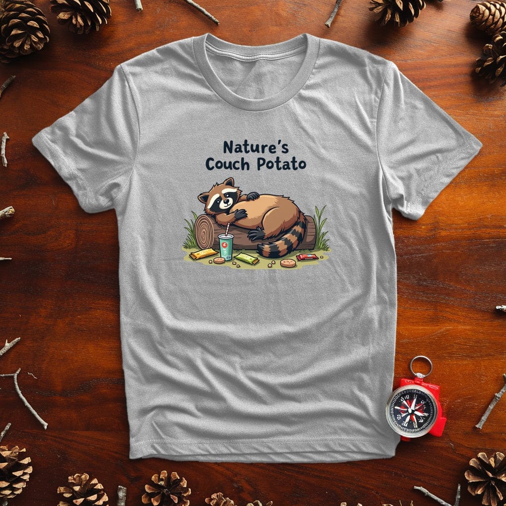 "Nature's Couch Potato" Lazy Raccoon T-Shirt - Live Nature