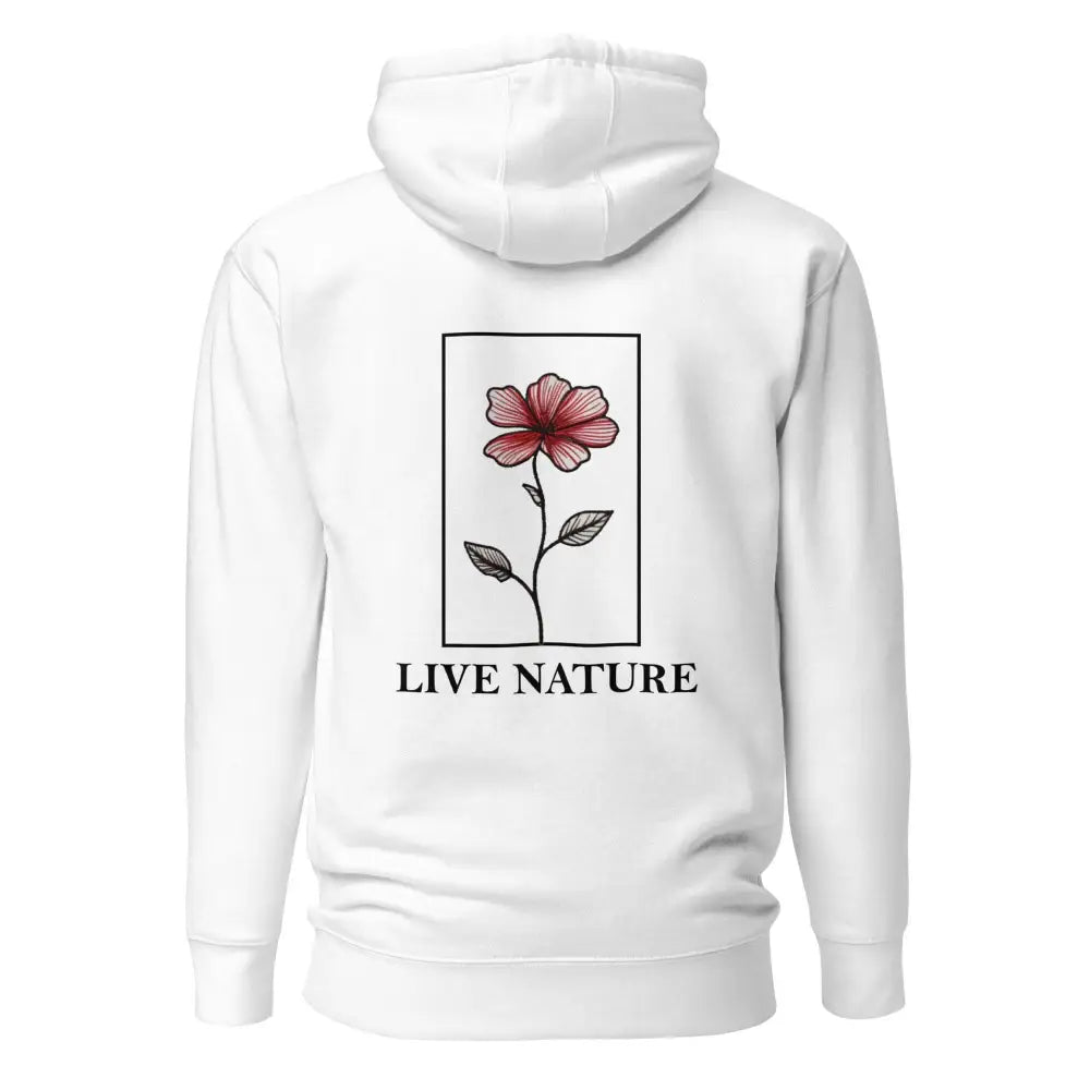 Premium Red Floral Hoodie - Live Nature