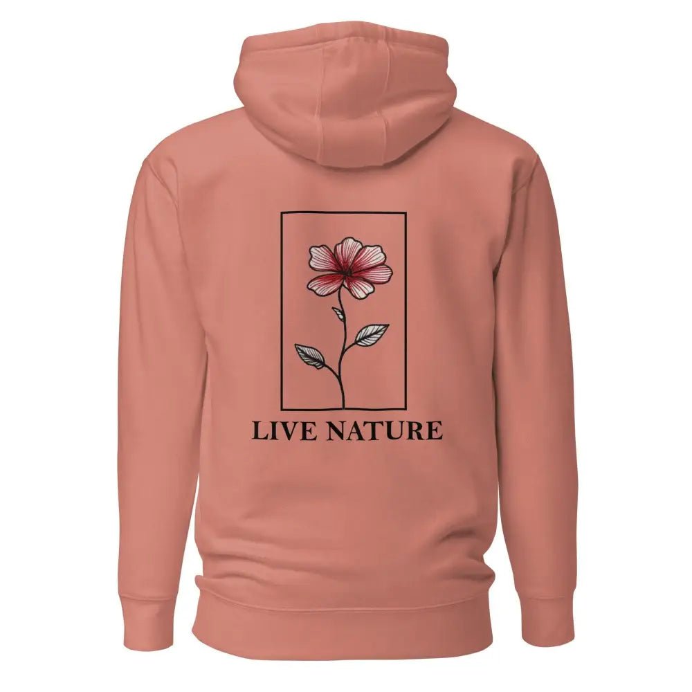 Premium Red Floral Hoodie - Live Nature