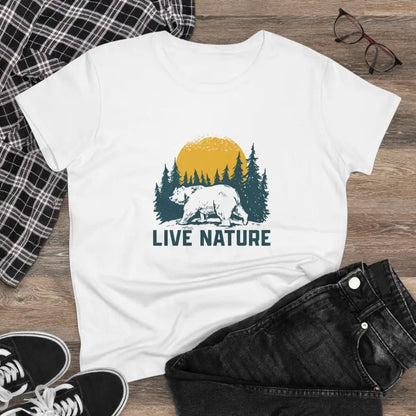 Women's Midweight Cotton Tee - Live Nature