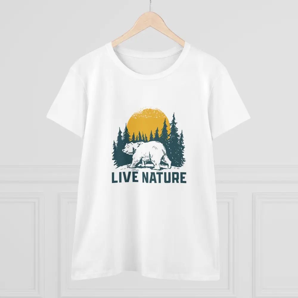 Women's Midweight Cotton Tee - Live Nature