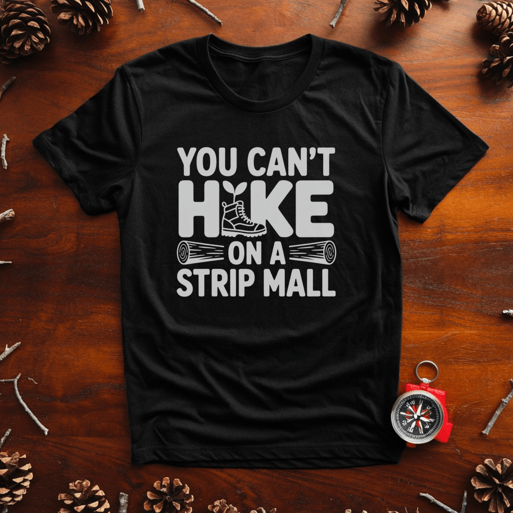 You Can’t Hike on a Strip Mall – Urban Sprawl Protest Tee